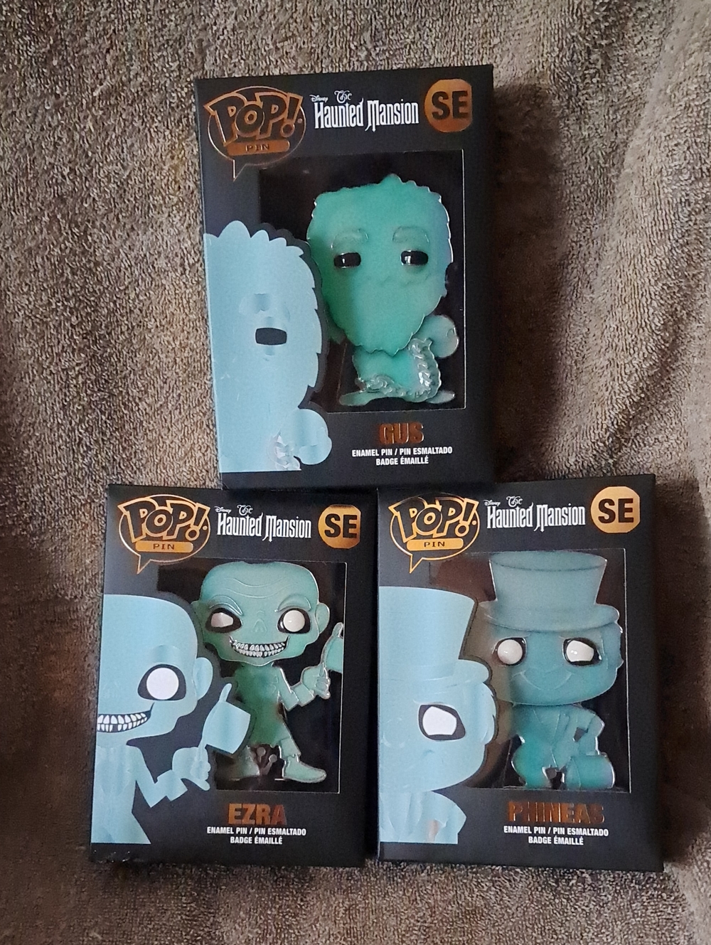 Haunted Mansion Set of 3 Hitchhiking Ghosts Pins